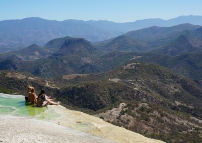 Hierve el Agua bei Oaxaca Ausflug mit Kindern